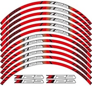 PUXINGPING- Motorcycles Reflective sticker For motorcycles wheel stickers Reflective Rim moto Stripe Tape For kawasaki Z125 (Color : RED)