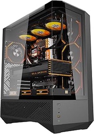 darkFlash DY460 ATX Mid-Tower PC Gaming Case, High Airflow, 4× ARGB PWM Fans Included, 330° Full-Vie