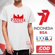 kaos distro atasan 17 hut ri 17 agustus merdeka - putih xl