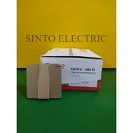 NERO Casa GoldX2 3 Gang 2 Way Switch Hotel Switch