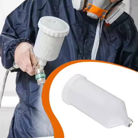 1000ml Paint Sprayer Bottle Replacement Cup Pot Secure Connector for Spray Paint Booth for Vehicle U