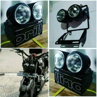 Braket Lampu Pesek Tiger Lama Set Lampu Ganda Braket Pesek Tiger 2000 Set Headlamp Double Highlight