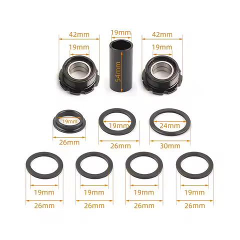 BMX Bottom Bracket EURO European BB 19mm 1.37''*24T 73mm BMX Mini Bike Street Climbing BB for 68MM T