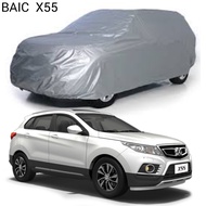 Bạt phủ xe ô tô BAIC X55 vải dù tráng bạc chống mưa và nắng tốt kèm hộp đựng tiện lợi