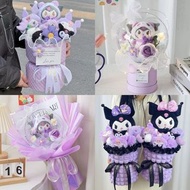 節日早鳥訂購優惠❤️聖誕節花束 kuromi 可羅米 魔法melody  巴庫 酷洛米滿天星花束 led燈 永生花 乾花 情人節禮物 520花束 勿忘我 聖誕節花束 聖誕節禮物 告白 交換禮物 平安夜