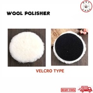 5" Wool Buffing Polish Pad Car Polisher Polishing Wheel Buffing Clean Pad Velcro Type Wool Polishing