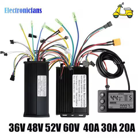 36V 48V 52V 60V Sine Wave Brushless Motor 40A 30A 20A Controller 350W-2000W For S866 No. 2 protocol 