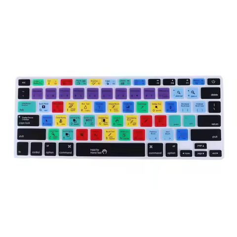 For Adobe Photoshop Keyboard Shortcut Design Functional Silicone Cover For Macbook Pro Air 13 15 17 