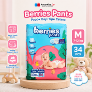 Berries Pants Popok Bayi Ukuran M 34