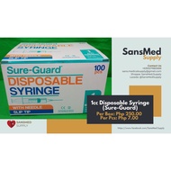 Disposable Syringe 1cc ,3cc ,5cc ,10cc Per Box (Sure-Guard)