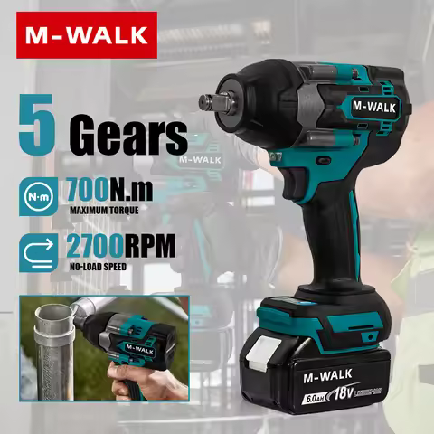 700N.M Brushless Electric Impact Wrench 1/2 Inch Cordless Screwdriver Auto Repair Power Tool For Mak