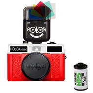 135BC 35mm Bent Corners Film Camera with 12MCF Flash Bundle with Ilford HP5 Plus Black and White Neg