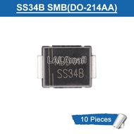 10pcs SS34B SMB DO-214AA 3A/40V SMD Schottky Diode New Original