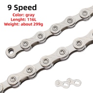 Mountain bike chain 9/10/11/12 speed 116L electroplating anti-rust ultra-light MTB chain road bike r