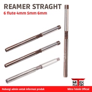 Hand Reamer 4mm 5mm 6mm Hss Straight Flute Bor Reamer Untuk Alumunium Besi