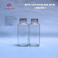 BKKC350 french square glass bottle 350ml juice bottle/ coffee bottle/ water bottle