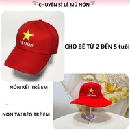 Buckoo hat embroidered with red flag and yellow star, red flag hat with yellow star for children 2 t