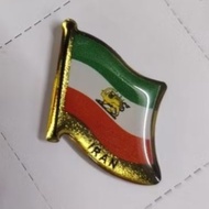 [IRAN & MALAYSIA]  BENDERA FLAG IRAN MALAYSIA 2026 with epoxy with COLLAR PIN IRAN SAVE IRAN WE LOVE