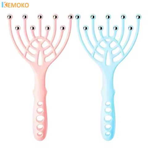 Head Massager Scalp 9 Claws Finger Neck Comb Roller Steel Ball Hand Held Relax Spa Aid Stress Relief