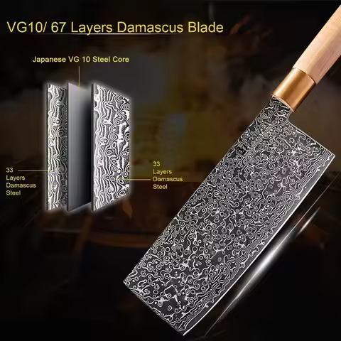 TAMZUO VG10 Damascus Chef Knives Kitchen Knife Damascus Japanese Chef Knife Set Meat Fish Fruit Kitc