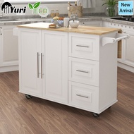 Yuri New Modern Design Three Tier Wooden Kitchen Island Bar Table Almari Dapur Dining Table Kitchen 