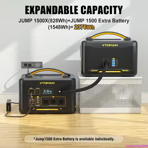 NEW Bestseller1500X Portable Power Station 1500W (3000W Peak), 828Wh LiFePO4 (LFP) Battery Powered G
