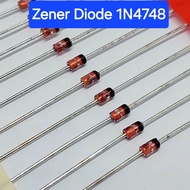 (10 ตัว) 1N4748 ซีเนอร์ไดโอด 22V. 1 วัตต์ 1N4748A 1N4748 Zener Diode 1 W 22V.