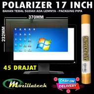 POLARIZER MONITOR 17 IN PLASTIC POLARIS POLARIZER LCD MONITOR 17 INCH 45 DEGREES 45 DEGREES