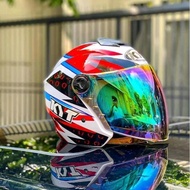 Combo Mũ bảo hiểm 3/4 2 kính RoyceXh01 Dragon boy Helmet - Đen phối hoạ tiết Dragon Boy