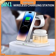 Portable Charging Dock 5-in-1 Foldable Wireless Charger Stand for Iphone Fast Charging Station with