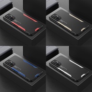 For Xiaomi Redmi Note 10 Pro Phone Case Metal Frosted Back Shell Soft TPU Frame Casing Ultra-thin Anti-fall Aluminum Cover For Redmi Note 10 Pro Case