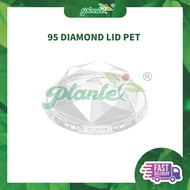 95MM PET DIAMOND LID - 50pcs 95鑽石蓋