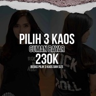 Paket hemat beli 2 gratis 1 kaos band kaos music pappinmusicstore