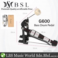 BSL G600 Single Bass Drum Pedal Heavy Duty for Acoustic or Electronic Drum Kit Set