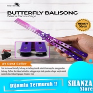 BISA COD - Sisir Lipat Pomade Butterfly Balisong Training Knife Mini / Sisir Pelurus Rambut Pria Ste