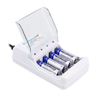 Cool 4 Slot AA AAA Rechargeable Battery Charger with AAA 4 PCS