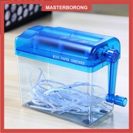 masterborong Mini Paper Shredder Manual Paper Cut Manual Shredder Portable for Office Home (A6) Private Document Destroy