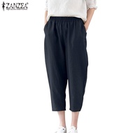 ZANZEA เสื้อคาร์โก้ผู้หญิง,กางเกงชิโนทรงหลวมลำลองหลวมใส่ทำงาน