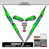 Yamaha Sigma 100 Striping Motif 23 Sticker Sigma 2 Stroke Sticker Decal Duck 2T 100cc Strx