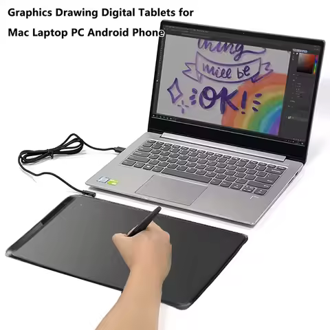 HavaPen hu851 Graphics Tablet 8X5 Inch Drawing Tablets for Android Phone PC Mac Digital Stylus Batte