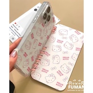Cute Kitty Flip Book Phone Case For Samsung Galaxy S25 S24 S23 Ultra A55 A54 A53 A52 A52S A35 A34 A3