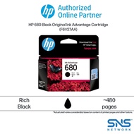 HP 680 Black Original Ink Advantage Cartridge F6V27AA - Compatible with HP DeskJet 3835/ 2135/ 2675/ 2676/ 2677/ 3786/ 5075/ 5076/ 5275/ 5276 Printer