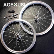 Bike Wheels 349 16 inch Folding Bike BMX Wheel Set 7 Speeds Ceramic Bearing Hub Wheelset V Brake Uni