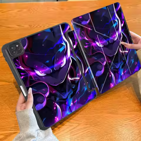 P-PokemonS Greninjas Mewtwo With Pen Slot Cover Tablet Case For iPad Air 8 M2 M3 3 Pro M4 13 2025 20