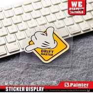 S.P Sticker Painting Club JDM Cute Gesture Car Sticker 666 Unique Decorative Sticker Cartoon Scratch