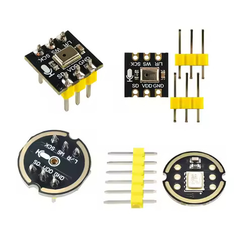 INMP441 Omnidirectional MEMS Microphone Module High Precision, Low Power, I2S Interface, ESP32-Compa