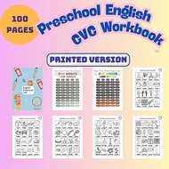 PRINTED PRESCHOOL CVC ENGLISH WORKBOOK FOR KIDS AGED 4-6 | FUN BOOK | LATIHAN CVC ENGLISH PRASEKOLAH