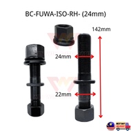 Trailer Fuwa Iso Rh 24mm Belakang Black HD Wheel Bolt Hub Bolt With Nut Tyre Bolt Tyre Screw BC-FUWA