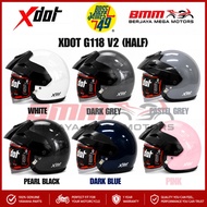 XDOT G118 V2 Open Face Helmet Double Visor SIRIM Approved Motorcycle Helmet