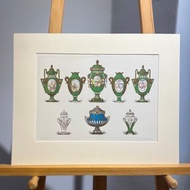 19th世紀法國古董瓷器書籍-賽佛爾瓷器彩色平版印刷(1892年)